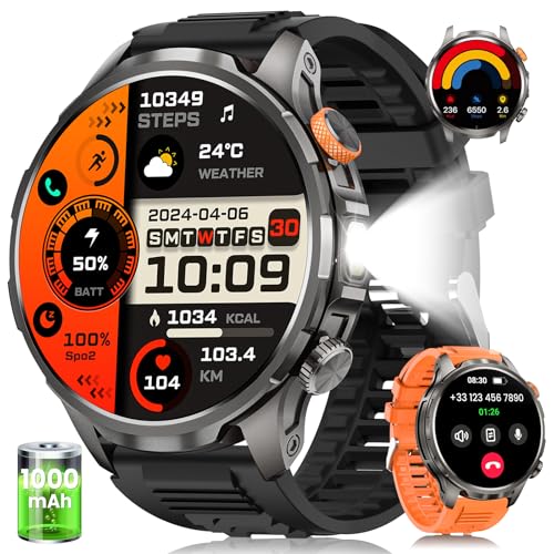 Smartwatch Herren Mit 1000mah Akku Led Taschenlampen 1