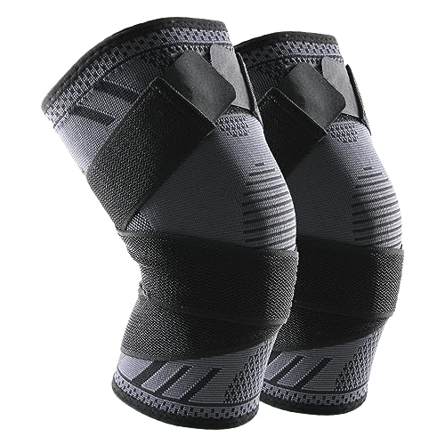 Goosom Kniebandage Verstellbar 1 Paar Sportbandage Kompression Elastisch