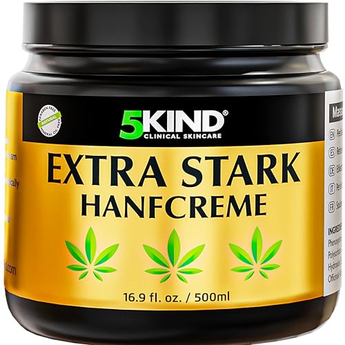 5kind Extra Starke Hanfcreme 500ml Hochkonzentriertes Hanf L